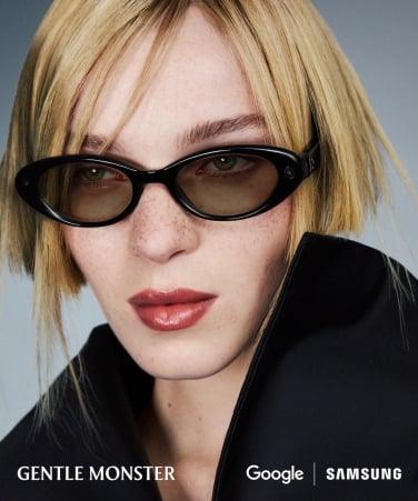 Woman wearing Gentle Monster XR glasses