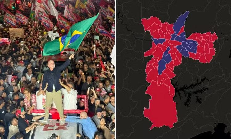 Com 67% dos votos para Lula, Piraporinha, na Zona Sul de SP, tem fogos e festa nas ruas após resultado das eleições