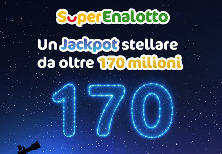 SuperEnalotto, il Jackpot stellare vale 171,5 milioni