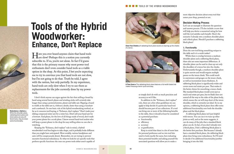 Inside Hybrid Woodworking — Projects