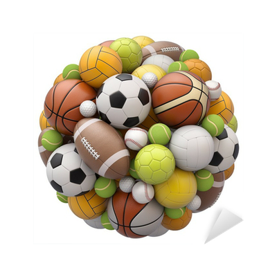 Sticker Sport balls isolated on white background - PIXERS.NET.AU