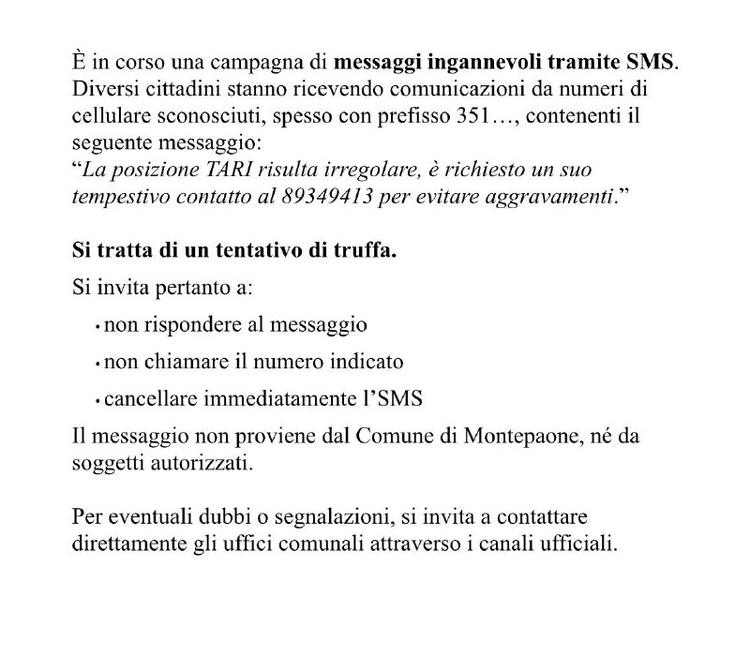 Tentativo di truffa