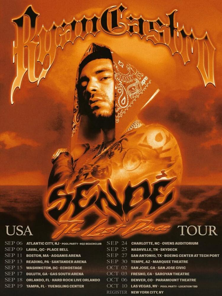Ryan Castro promotional artwork for SENDÉ: The Last Dance Tour.