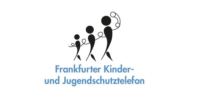  Logo mit 3 Männchen -eine Art Strich-Männchen vom Logo: Frankfurter Kinder- und Jugendschutztelefon