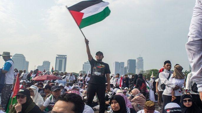مظاهرة مليونية في جاكرتا دعما لفلسطين