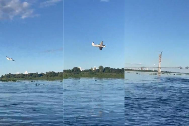 VÍDEO: avião é flagrado em manobra perigosa próximo de ponte da Rota Bioceânica; polícia investiga
