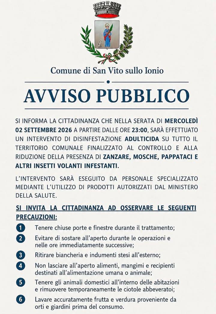 Comune di San Vito sullo Ionio Posted