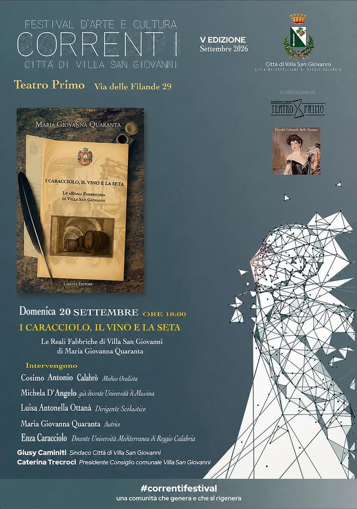 Correnti Festival torna a settembre e lo fa partendo dalla nostra storia. Domenica 20 settembre, al Teatro Primo, presen...
