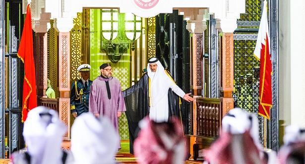 جلالة الملك يعزي أمير دولة قطر الشيخ تميم إثر وفاة والده الشيخ حمد