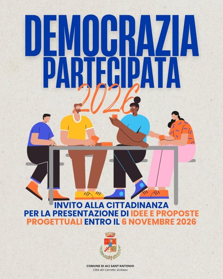 🤝 𝗗𝗘𝗠𝗢𝗖𝗥𝗔𝗭𝗜𝗔 𝗣𝗔𝗥𝗧𝗘𝗖𝗜𝗣𝗔𝗧𝗔, 𝗗𝗢𝗠𝗔𝗡𝗗𝗘 𝗘𝗡𝗧𝗥𝗢 𝗜𝗟 𝟲 𝗡𝗢𝗩𝗘𝗠𝗕𝗥𝗘  📝 Si rende noto a �...