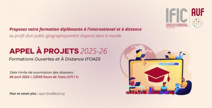 Appel à projets : Formations Ouvertes à Distance 2025-2026