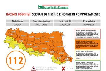 Incendi boschivi: dal 3 al 9 agosto attivata la fase di preallarme (codice arancione)