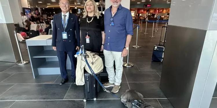 Primo volo ITA Airways per cani di grande taglia: lo Sharpei "Geppino" vola da Palermo a Milano