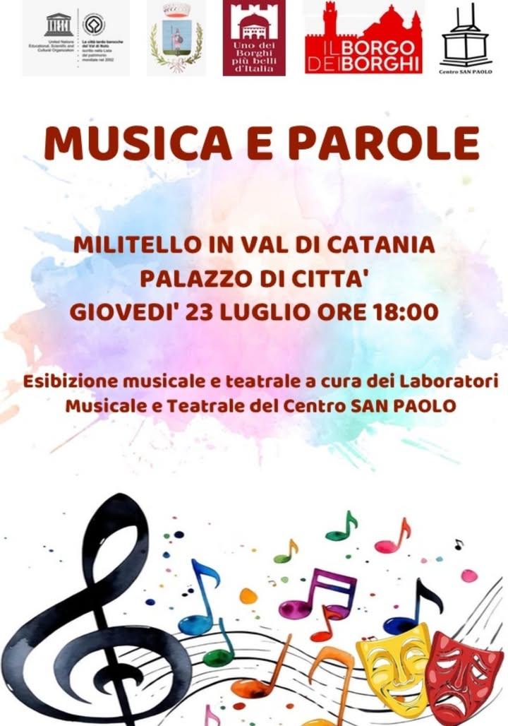 🎭🎶 Musica e Parole 🎶🎭 La Comunità Terapeutica Assistita Centro SAN PAOLO è lieta di invitarvi a uno spettacolo che c...