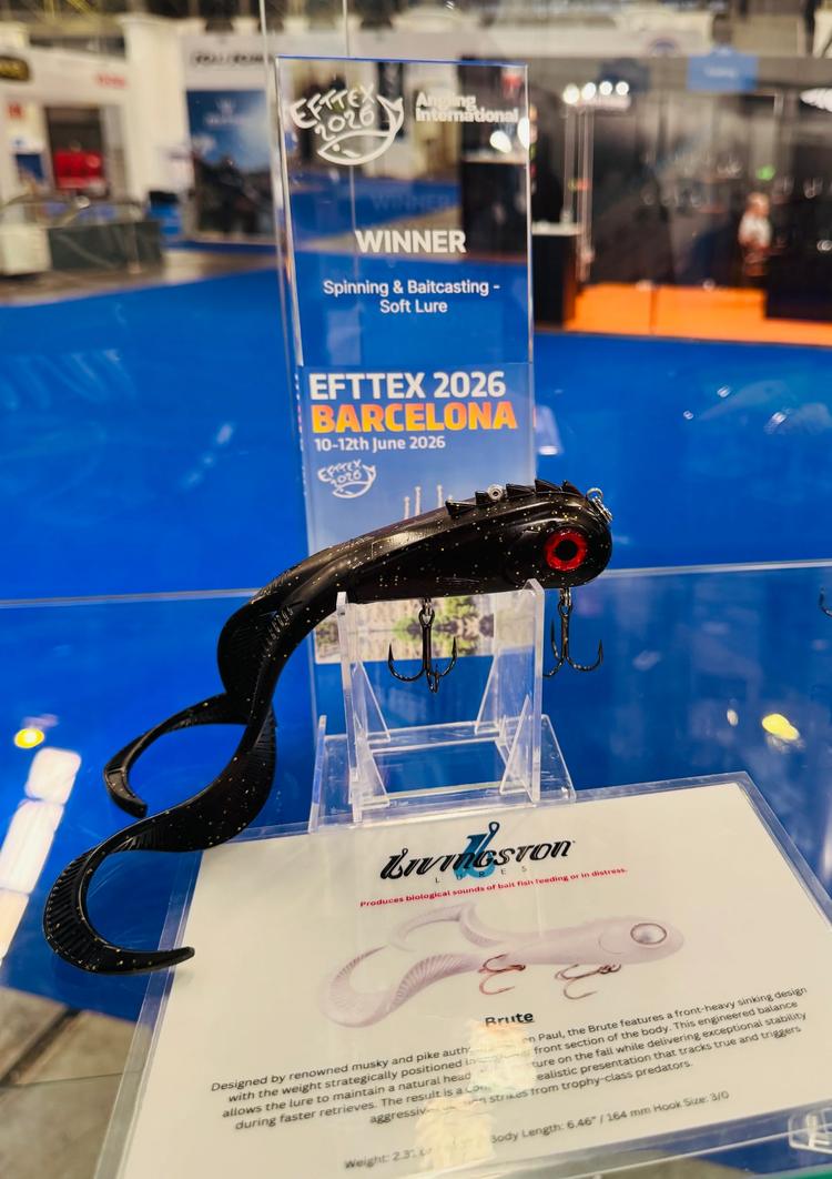 The New Livingston Lures Brute WIns First Place at EFTTEX 2026 Barcelona Spain