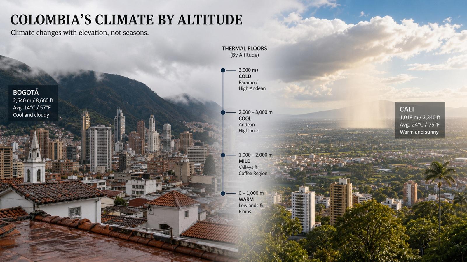 No Seasons in Colombia: How Altitude Controls the Weather Year-Round
