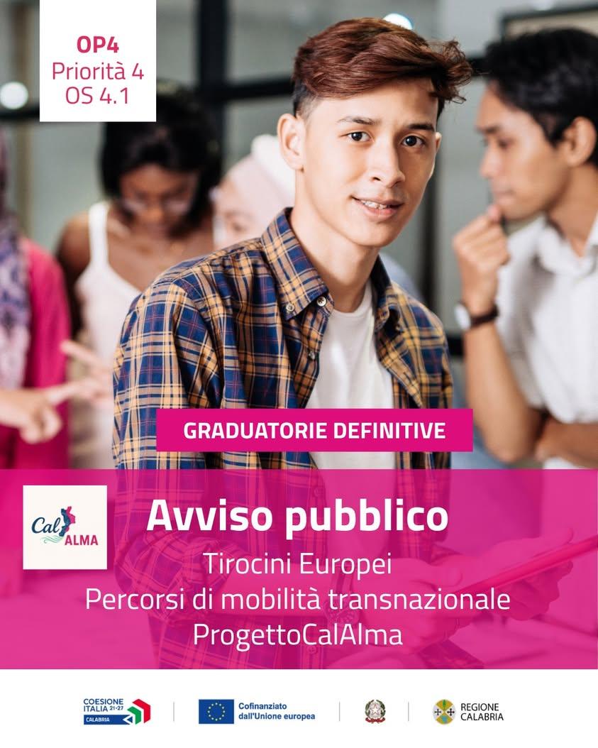 📢 È stata pubblicata la graduatoria definitiva dell’Avviso “Tirocini europei – Percorsi di mobilità transnazionale