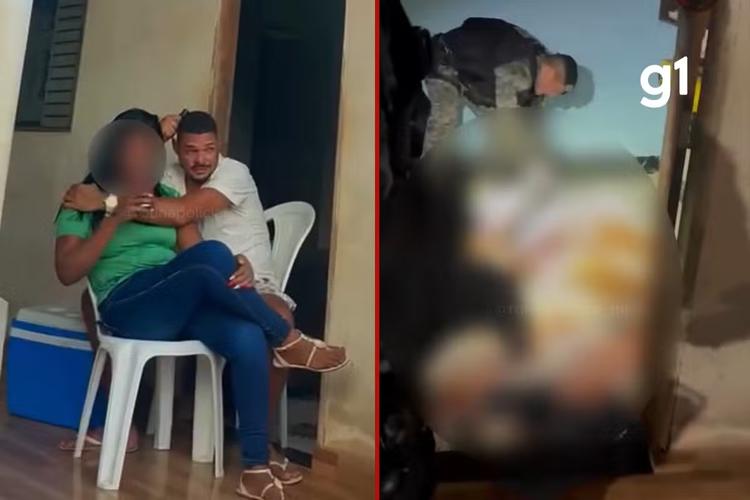 VÍDEO: marido faz mulher de refém e é morto em confronto com a PM em MT