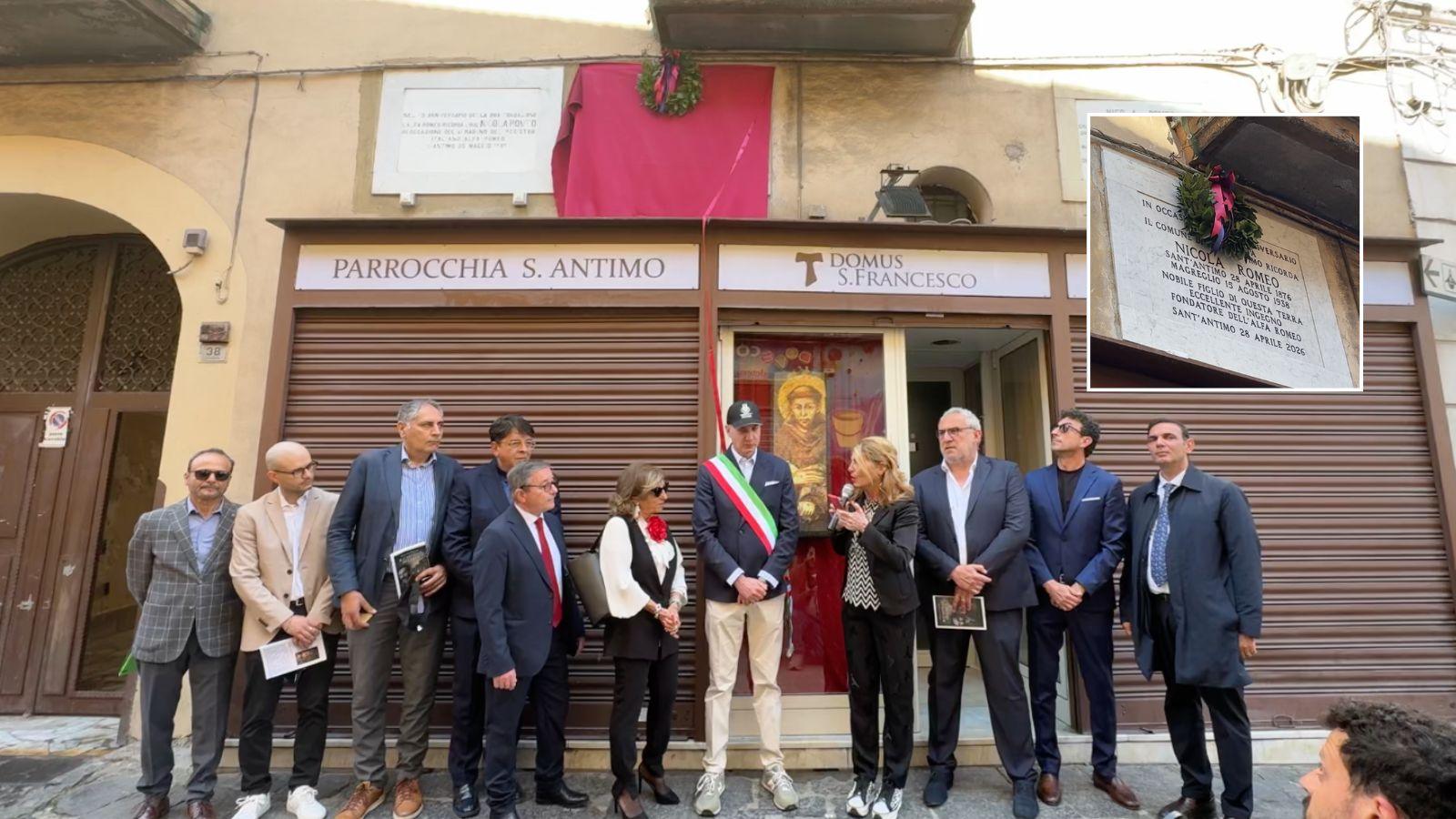 Svelata targa dedicata a Nicola Romeo ed effettuato annullo filatelico