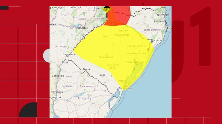 Ciclone e frente fria aumentam instabilidade e reforçam chuva no RS nesta semana