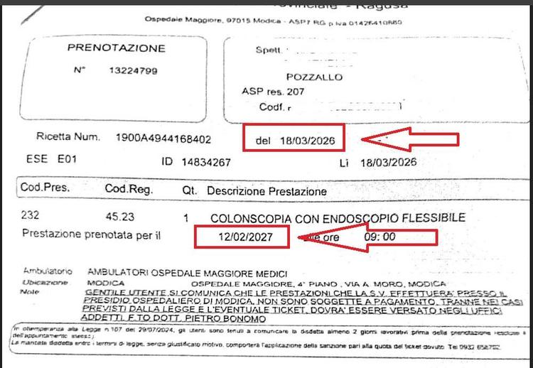 Deve fare una colonscopia d'urgenza ma è costretto ad aspettare un anno: la denuncia di Rete Civica Articolo 32