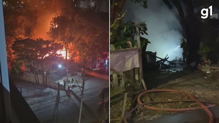 Três casas são destruídas por incêndio em Porto Alegre