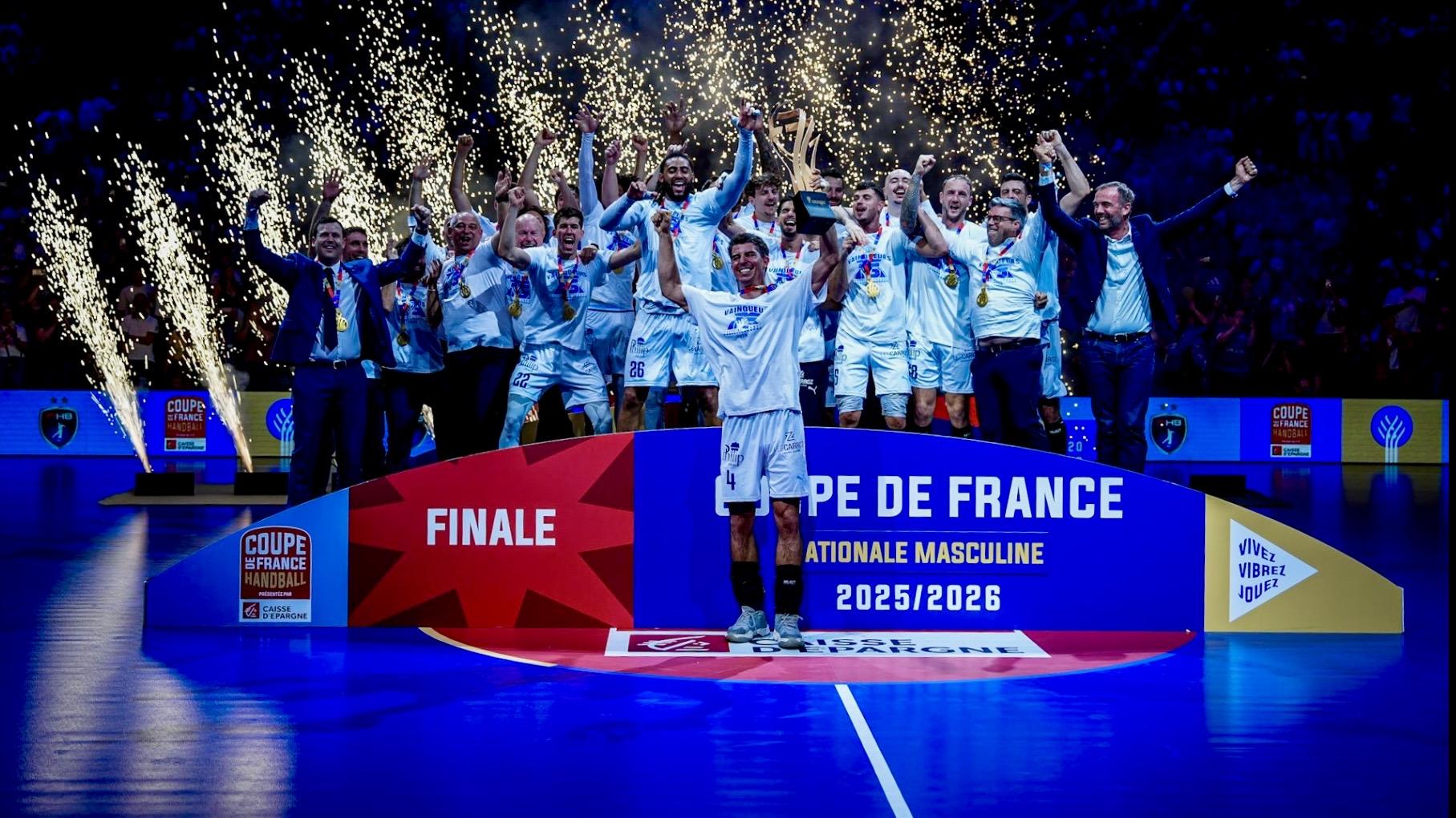 Les handballeurs de Montpellier présenteront leur trophée de la Coupe de France ce dimanche à 17h