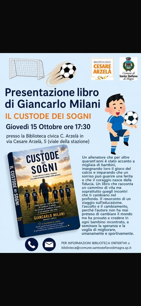 Presentazione libro di Giancarlo Milani Giovedì 15 ottobre, alle 17:30, presso la Biblioteca civica C. Arzelá (invia Arz...