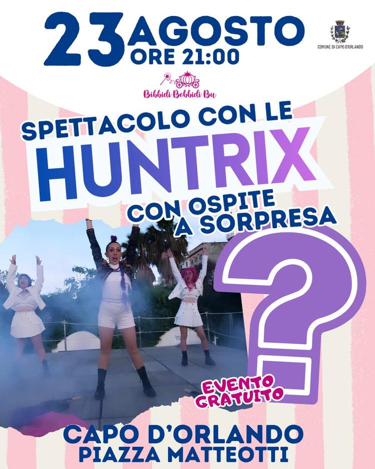 🎭 Spettacolo con le Huntrix in Piazza Matteotti Domenica 23 agosto, alle ore 21:00, Piazza Matteotti ospiterà lo spetta...