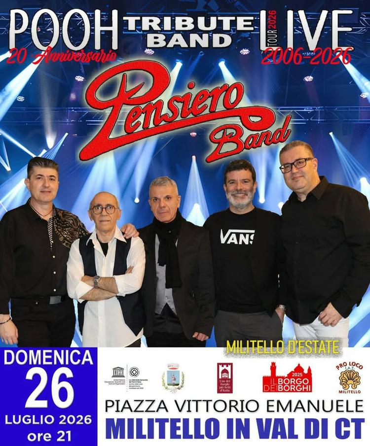 "Militello d'Estate" Dal 24 Luglio al 1 Agosto 2026 Militello in Val di Catania Questa sera ore 21.00... Piazza Vittorio...