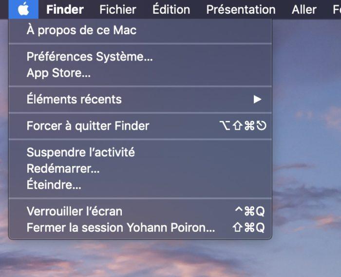 comment activer mode sombre macos mojave 2