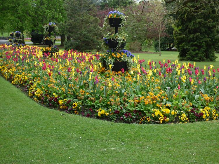 Flower beds of Cannon Hill Park