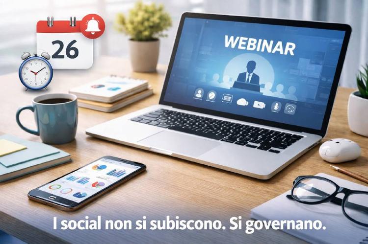 📌 Come anticipato, ecco il link per il webinar di domani: “I social non si subiscono. Si governano.” 🕓 Giovedì 26 febb...