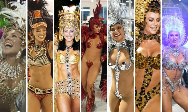 De volta à Sapucaí: veja as transformações de Paolla Oliveira no carnaval desde 2009