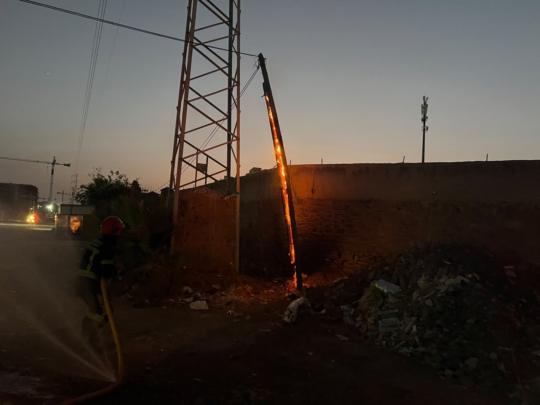 اندلاع حريق بعمود كهربائي بمراكش