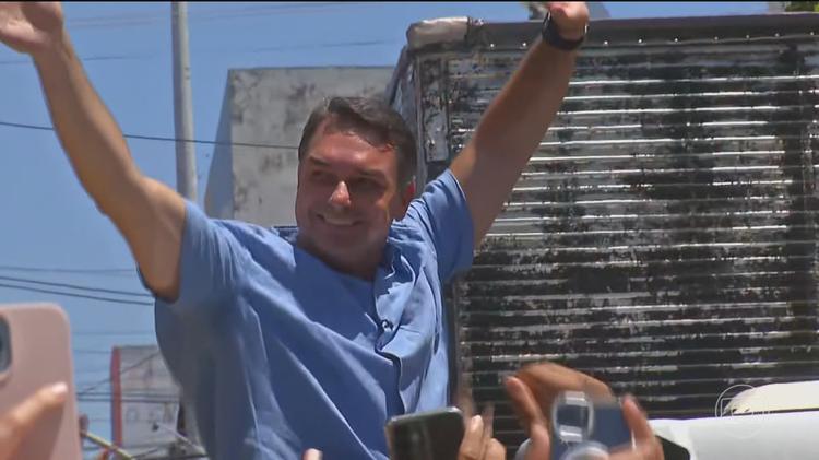 Flávio Bolsonaro, candidato do PL à Presidência, visita Pernambuco e Ceará