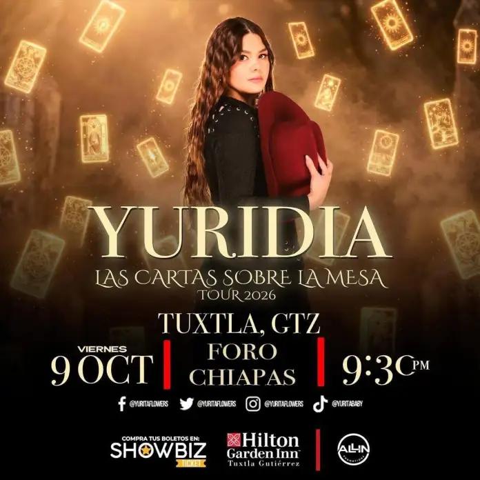 YURIDIA LAS CARTAS SOBRE LA MESA TOUR 2026