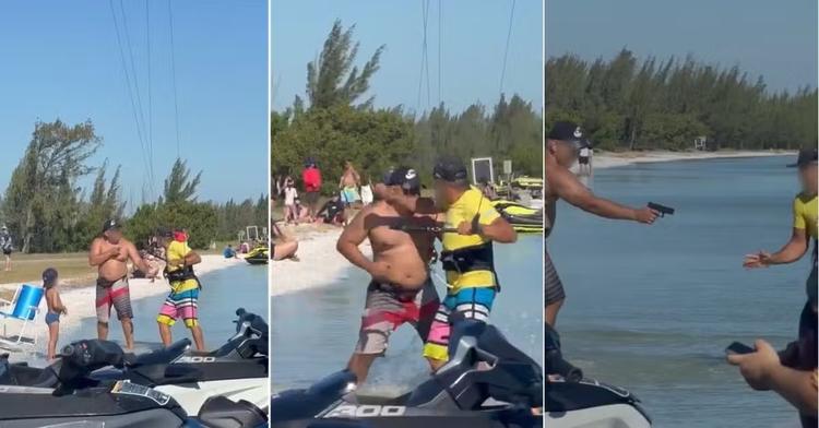 Banhista diz que arma apontada para velejador em praia de Arraial do Cabo era de brinquedo; VÍDEO