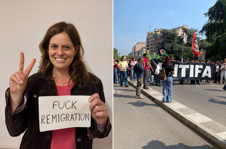 A Milano il summit dei Patrioti. Tensione al corteo degli antagonisti: azionati gli idranti, aggrediti i giornalisti