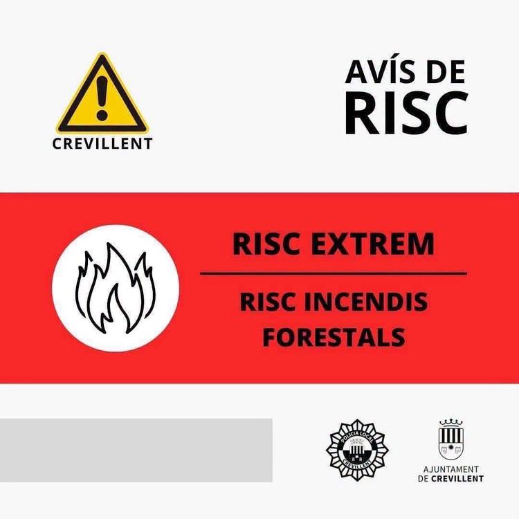 NIVEL 3 DE PREEMERGENCIA POR INCENDIOS EN CREVILLENT