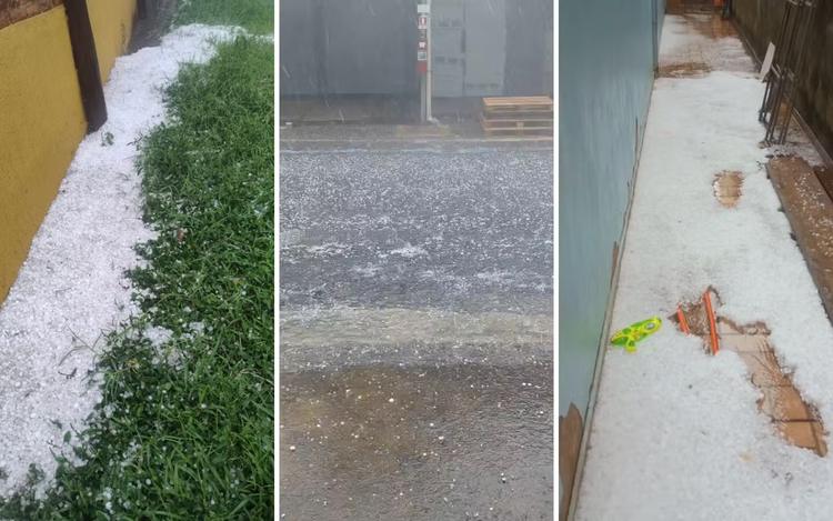 VÍDEO: Chuva  de granizo atinge Patrocínio Paulista, SP