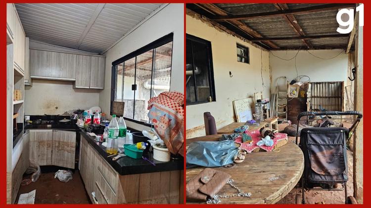 Imagens mostram estragos em casa destruída por alagamento em Tangará da Serra (MT)
