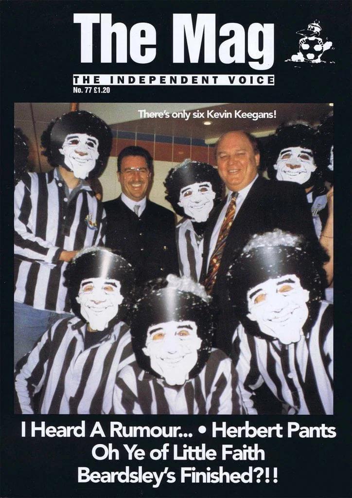 The Mag Cover Issue 77 April 1995 Kevin Keegan Masks Newcastle United
