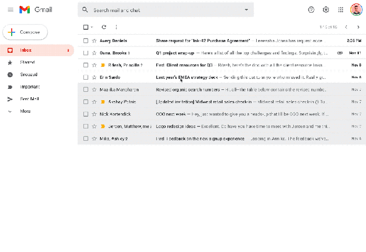 gmail drive dynamic emails