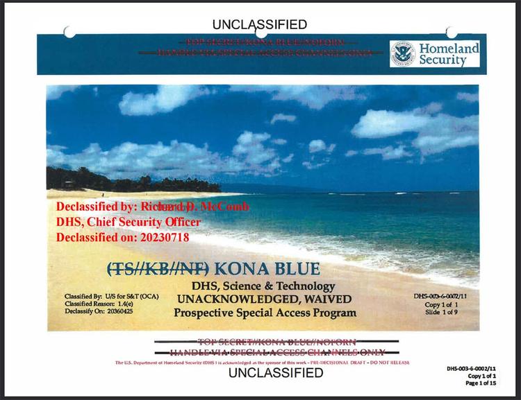 Kona Blue – US-UFO-Untersuchungsbehörde veröffentlicht Dokumente zu einem geheimen UFO-Bergungs- Aufbewahrungs- und Forschungsprogramm