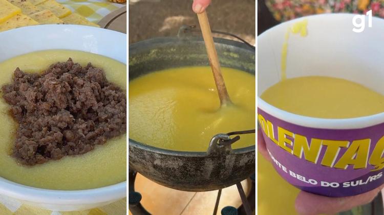 'Polentaço': Cidade de 3 mil habitantes prepara 1,5 tonelada de polenta para festa comunitária na Serra