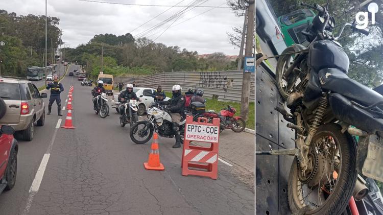 Moto com 242 multas e R$ 134 mil em dívidas é apreendida em blitz de Porto Alegre
