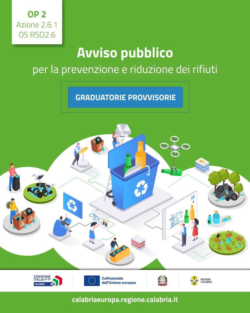 ♻️ Avviso per la prevenzione e riduzione dei rifiuti: pubblicate le graduatorie provvisorie Sono state pubblicate le gra...