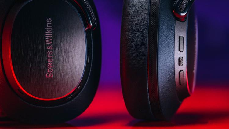 close-up of details on Bowers & Wilkins PX8 S2