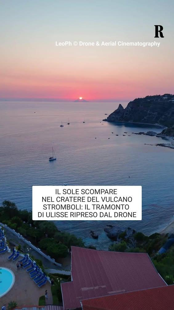 la Repubblica dedica un bellissimo video  a Capo VaticanoDue volte l'anno il sole al tramonto scompare dentro il cratere...